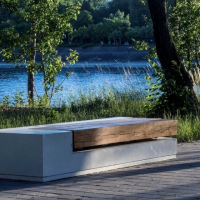 Benches and deck chairs, Budapest quay