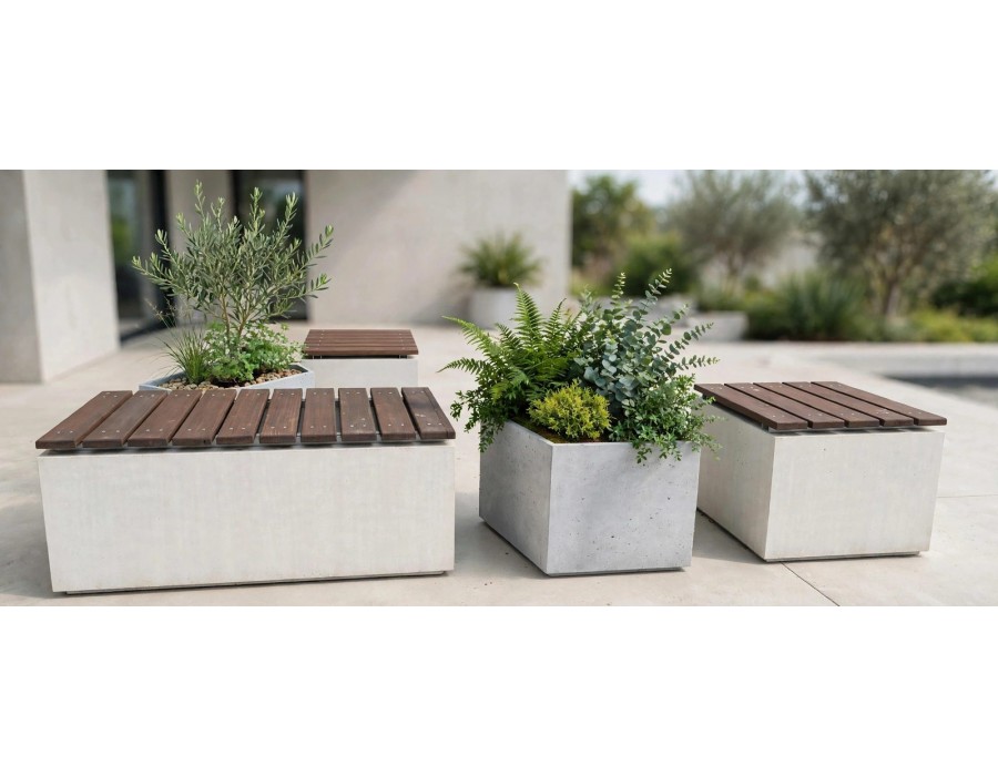 Seafood - Fine concrete benches, seats